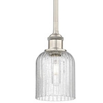 Edison Bridal Veil Stem Hung Pendant - Satin Nickel / Seedy