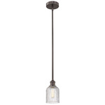 Edison Bridal Veil 616 Stem Pendant - Oil Rubbed Bronze / Clear
