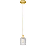 Edison Bridal Veil 616 Stem Pendant - Satin Gold / Clear