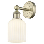 Bridal Veil 616 Wall Sconce - Antique Brass / Gloss White