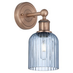 Bridal Veil 616 Wall Sconce - Antique Copper / Princess Blue