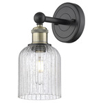 Bridal Veil 616 Wall Sconce - Black Antique Brass / Clear Seedy