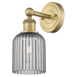 Bridal Veil 616 Wall Sconce - Brushed Brass / Smoke