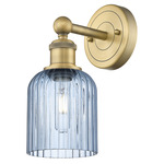 Bridal Veil 616 Wall Sconce - Brushed Brass / Princess Blue