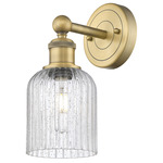 Bridal Veil 616 Wall Sconce - Brushed Brass / Clear Seedy