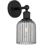 Edison Bridal Veil Wall Sconce - Matte Black / Smoked