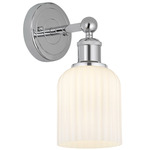 Edison Bridal Veil Wall Sconce - Polished Chrome / Gloss White