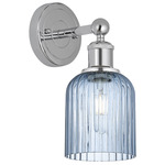 Bridal Veil 616 Wall Sconce - Polished Chrome / Princess Blue