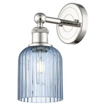 Bridal Veil 616 Wall Sconce - Polished Nickel / Princess Blue