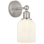 Bridal Veil 616 Wall Sconce - Satin Nickel / Gloss White