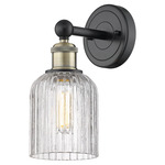 Bridal Veil 616 Wall Sconce - Black Antique Brass / Clear