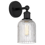 Bridal Veil 616 Wall Sconce - Matte Black / Clear