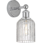 Edison Bridal Veil Wall Sconce - Polished Chrome / Clear