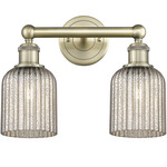 Edison Bridal Veil Bathroom Vanity Light - Antique Brass / Mercury