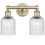 Edison Bridal Veil Bathroom Vanity Light - Antique Brass / Clear Seedy