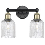 Edison Bridal Veil Bathroom Vanity Light - Black Antique Brass / Clear Seedy