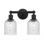 Bridal Veil 616 Bathroom Vanity Light - Matte Black / Clear Seedy