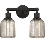 Edison Bridal Veil Bathroom Vanity Light - Oil Rubbed Bronze / Mercury