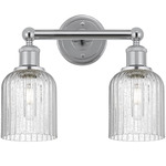 Edison Bridal Veil Bathroom Vanity Light - Polished Chrome / Clear Seedy