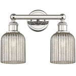 Edison Bridal Veil Bathroom Vanity Light - Polished Nickel / Mercury