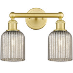 Edison Bridal Veil Bathroom Vanity Light - Satin Gold / Mercury