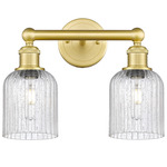 Edison Bridal Veil Bathroom Vanity Light - Satin Gold / Clear Seedy