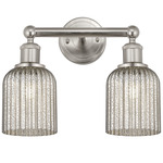 Edison Bridal Veil Bathroom Vanity Light - Satin Nickel / Mercury