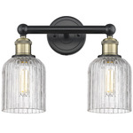 Edison Bridal Veil Bathroom Vanity Light - Black Antique Brass / Clear