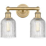 Edison Bridal Veil Bathroom Vanity Light - Brushed Brass / Clear