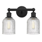 Bridal Veil 616 Bathroom Vanity Light - Matte Black / Clear