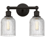 Edison Bridal Veil Bathroom Vanity Light - Oil Rubbed Bronze / Clear