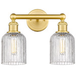 Edison Bridal Veil Bathroom Vanity Light - Satin Gold / Clear
