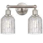 Edison Bridal Veil Bathroom Vanity Light - Satin Nickel / Clear