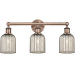 Edison Bridal Veil Bathroom Vanity Light - Antique Copper / Mercury