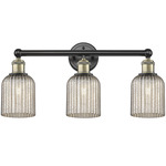 Edison Bridal Veil Bathroom Vanity Light - Black Antique Brass / Mercury