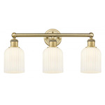 Bridal Veil 616 Bathroom Vanity Light - Brushed Brass / Glossy White
