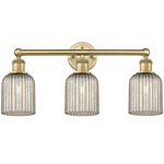 Edison Bridal Veil Bathroom Vanity Light - Brushed Brass / Mercury