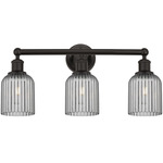 Edison Bridal Veil Bathroom Vanity Light - Oil Rubbed Bronze / Smoke