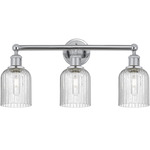 Edison Bridal Veil Bathroom Vanity Light - Polished Chrome / Clear Seedy