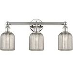 Edison Bridal Veil Bathroom Vanity Light - Polished Nickel / Mercury