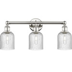 Edison Bridal Veil Bathroom Vanity Light - Polished Nickel / Clear Seedy