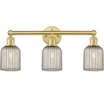 Edison Bridal Veil Bathroom Vanity Light - Satin Gold / Mercury