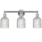 Edison Bridal Veil Bathroom Vanity Light - Polished Chrome / Clear