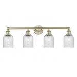 Bridal Veil 616 Bathroom Vanity Light - Antique Brass / Clear Seedy