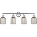 Edison Bridal Veil Bathroom Vanity Light - Polished Chrome / Mercury