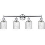Edison Bridal Veil Bathroom Vanity Light - Polished Chrome / Clear Seedy