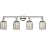Edison Bridal Veil Bathroom Vanity Light - Polished Nickel / Mercury