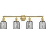 Edison Bridal Veil Bathroom Vanity Light - Satin Gold / Smoke