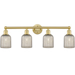 Edison Bridal Veil Bathroom Vanity Light - Satin Gold / Mercury