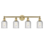 Bridal Veil 616 Bathroom Vanity Light - Brushed Brass / Clear